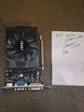 MSI Black NVIDIA GeForce PCIe Graphics Card with Single Fan